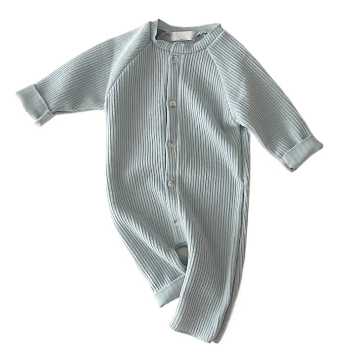 Ins estilo coreano para hombres y mujeres bebé primavera y verano color caramelo casual mono de manga larga ropa de salida pijamas infantiles ropa de aire acondicionado