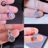 Import diamond pendant, necklace, USA, platinum 950 sample