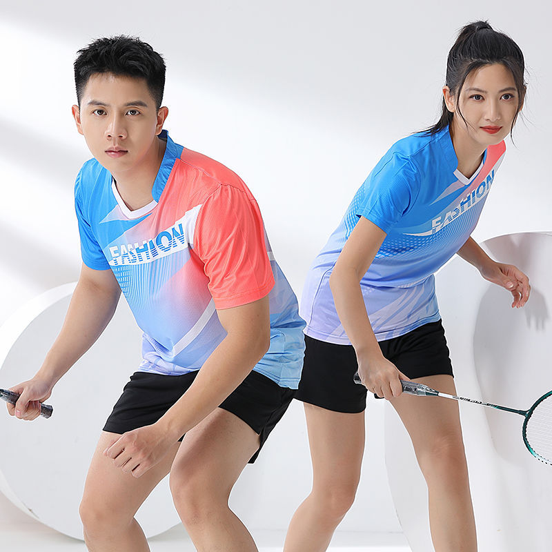 Quick-Drying Badminton Suit for Men and Women, Breathable Tennis, Table Tennis, Volleyball Training and Competition Team Uniforms, Group Purchase of the Same Style