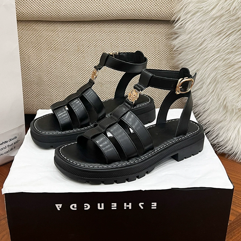 Пляжные сандалии, корейский/chanel‑стиль, дышащие летние, размеры 34–41