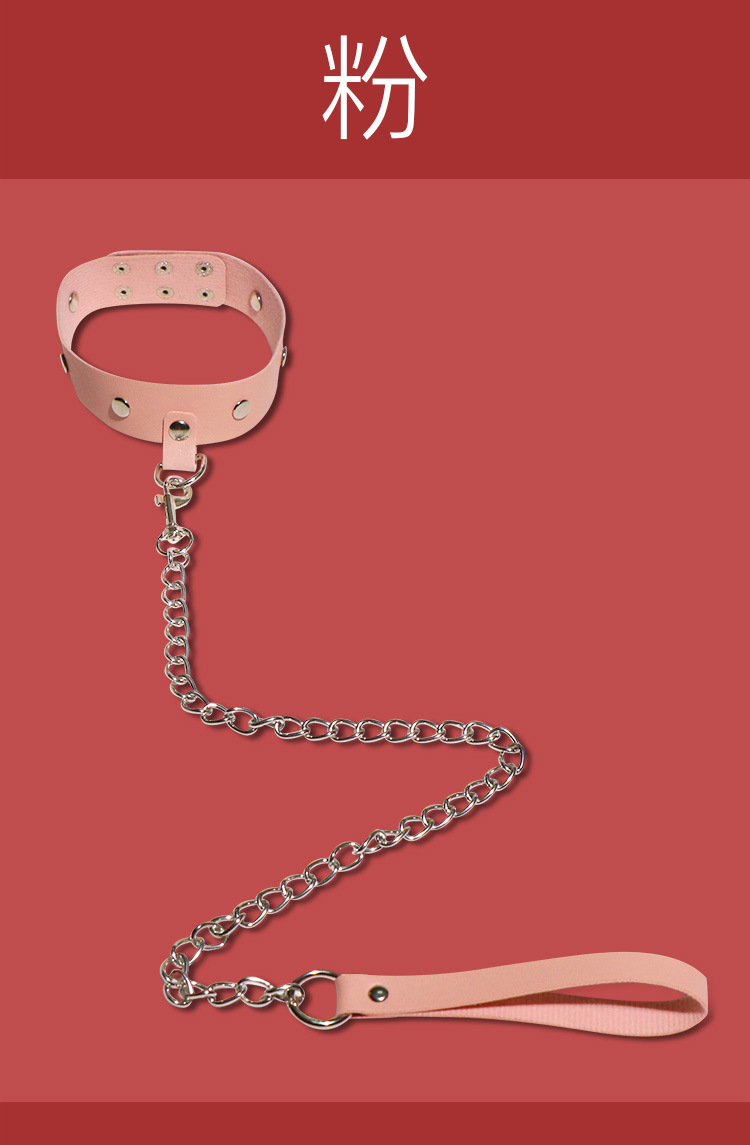 SM Collar with Leash and Handcuffs Set, Metal and Leather Restraint Kit for Couples — detail image 25