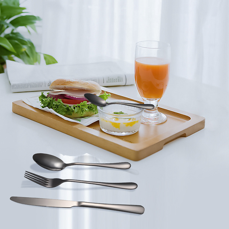 Transfronterizo Amazon 1010 vajilla de acero inoxidable 24 piezas de vajilla cuchillo de carne, tenedor y cuchara caja de regalo traje al por mayor