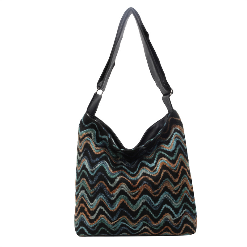 Venta al por mayor transfronteriza 2024 nuevo bandolera de viajero de gran capacidad moda contraste color estudiante clase tote bandolera