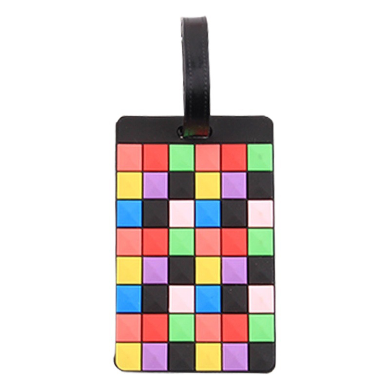 Foreign Trade Spot Polygonal Pvc Luggage Tag Geometric Stereo Boarding Pass Suitcase Identification Tag Card Holder Wholesale