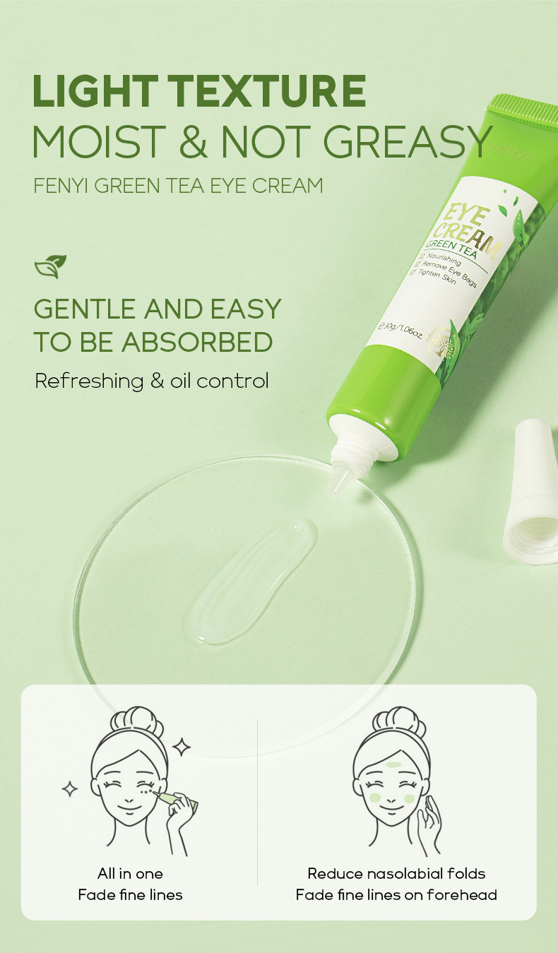 FENYI Green Tea Eye Cream 30g hydrates and moisturizes the eye skin. Cross-border manufacturer wholesale in stock undefined
