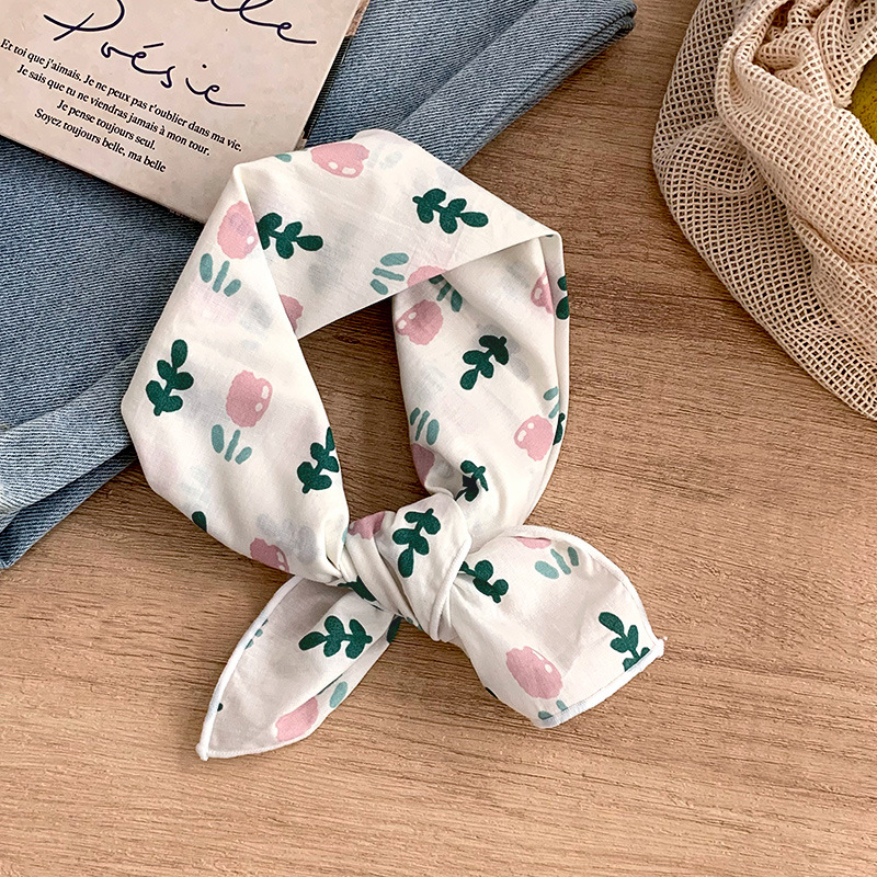 Pañuelo de seda Pañuelo cuadrado de algodón con lunares de alta calidad, bufanda decorativa de todo fósforo para mujer, pañuelo en la cabeza, bufanda delgada, chal pequeño