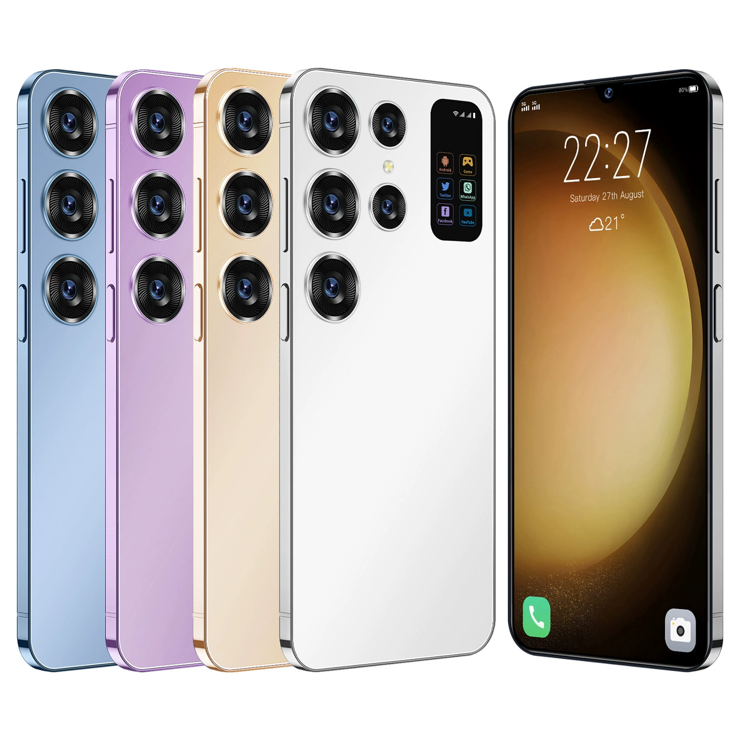 Cross-border trading), S24, smartphone curved display, 7 inch, Android, (Physicals