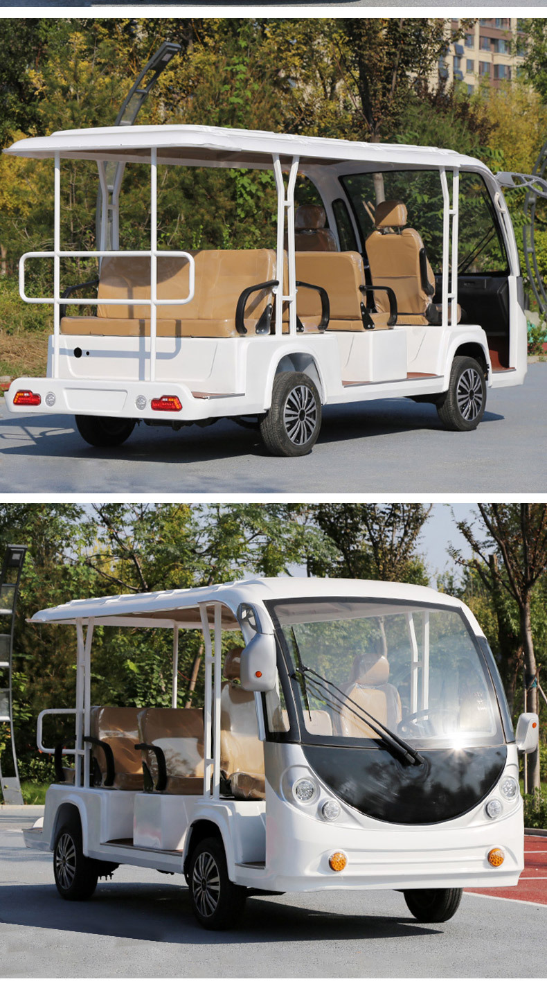 Semi-enclosed scenic sightseeing vehicle, shuttle vehicle, ferry vehicle, 8-seater and 11-seater electric sightseeing vehicle