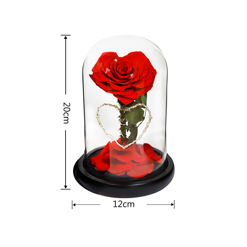 Yunnan Yongsheng flor cubierta de cristal artesanía regalo decoración al por mayor para la novia del maestro día