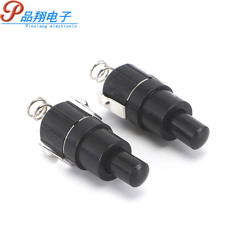 圆形手电筒尾部开关带弹簧自锁开关 手电筒尾部自锁式战术开关