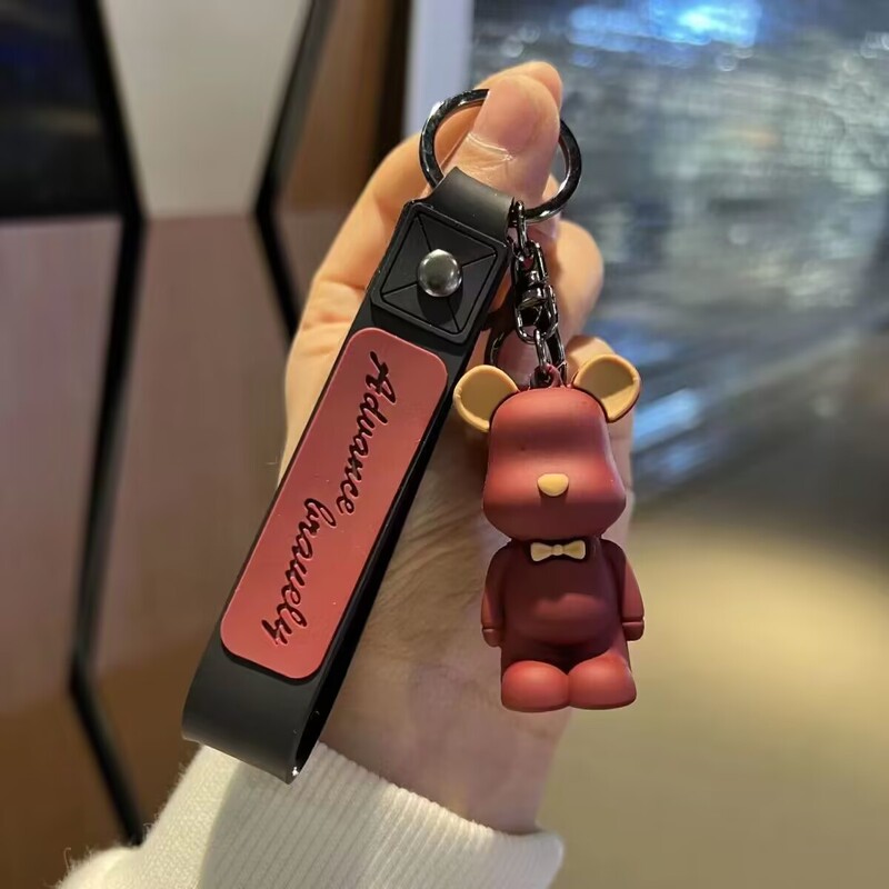 暴力蝶ネクタイクマキーホルダーペンダントバックルアクセサリーバッグ小さなギフト小さなギフトかわいい卸売クリエイティブキーホルダー|undefined