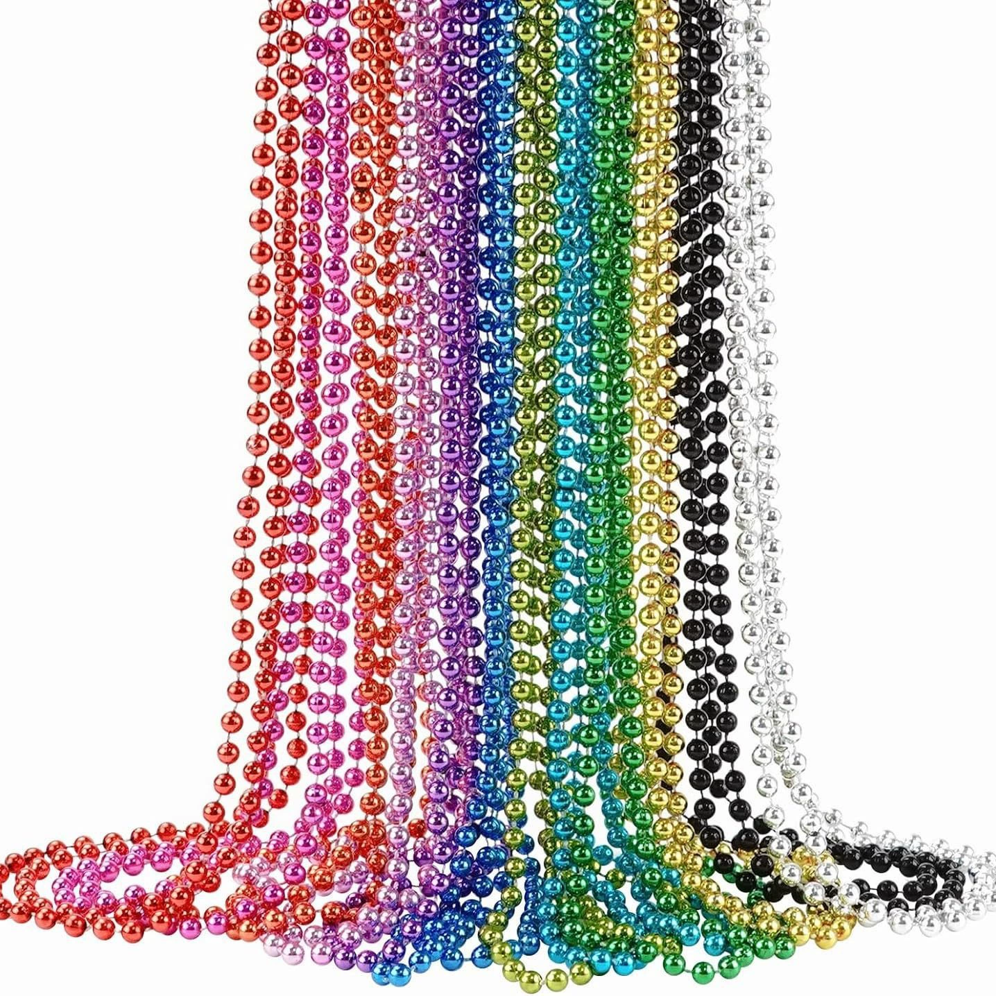 Трансграничные горячие продажи 7MM33 дюймов пластиковый гальванический ожерелье для вечеринок