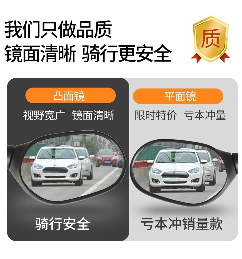 Electric Vehicle Rearview Mirror, Reflective Mirror, Universal Battery Vehicle, Large Field of View, Reversing Tram, Pedal Rearview Mirror, Tricycle