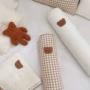 圆柱小清新纯棉小熊靠枕