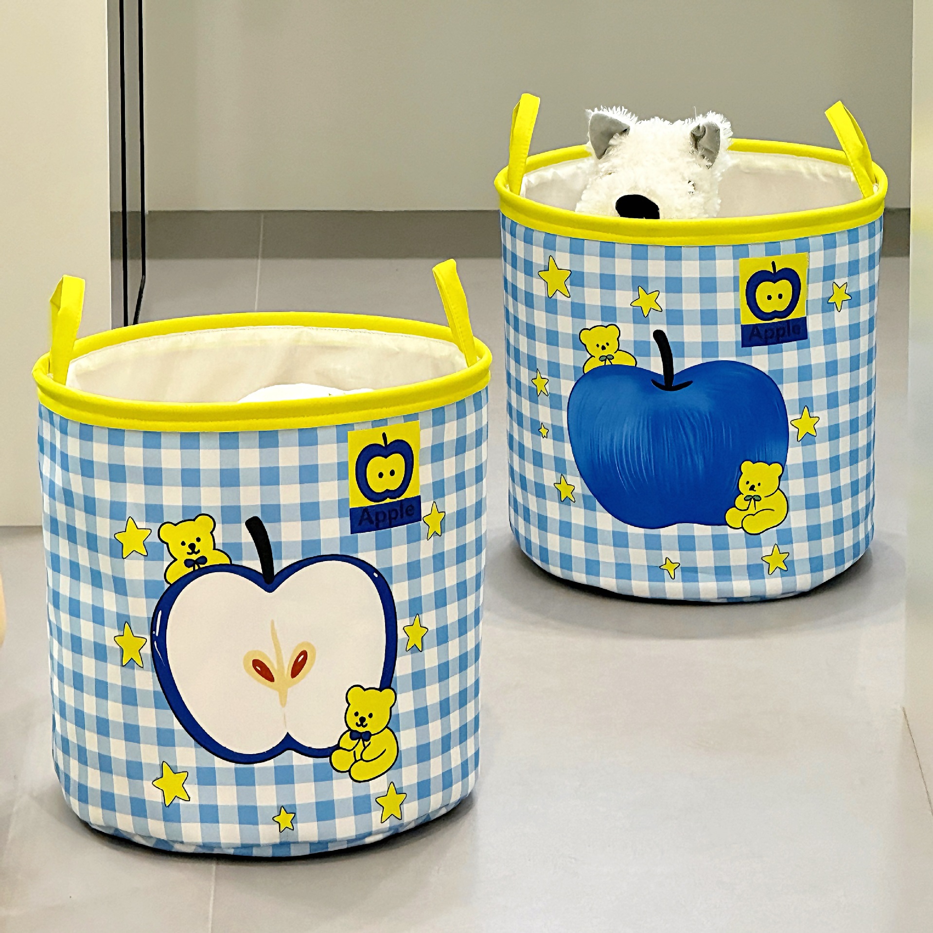 Cesta de ropa sucia plegable de alto valor facial lavandería casera baño cesto de ropa sucia adorable almacenamiento de juguetes de ropa de gran capacidad