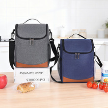 新款牛津布野餐包户外冰包斜挎保温包上班通勤带饭包防水阳离子爆