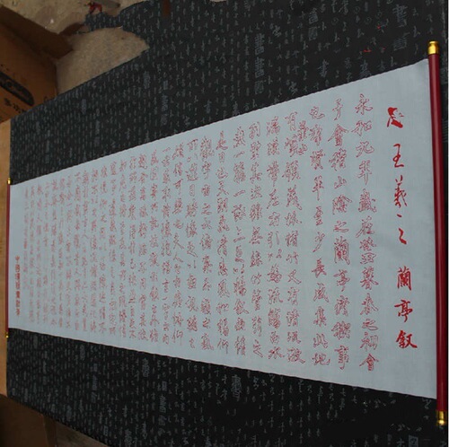 Wholesale water writing cloth 1.4 meters without grid rice grid Lanting preface scroll blank large size 10,000 times writing and depicting