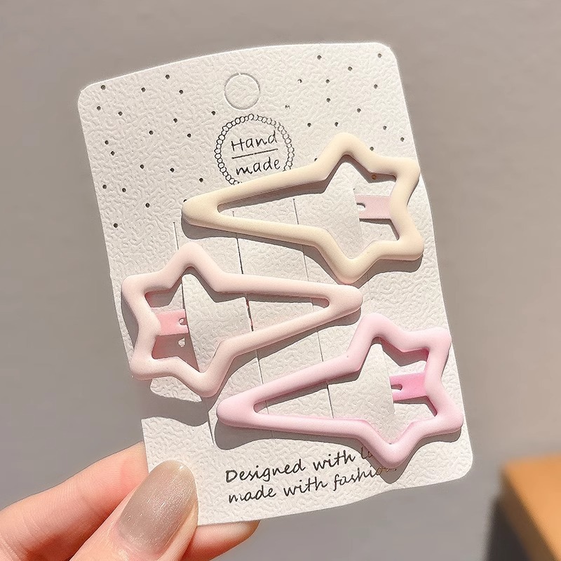 Gradiente estrella rosa clips lindos clips laterales clips frentes clips para el cabello clips para el cabello de niños clips para el cabello