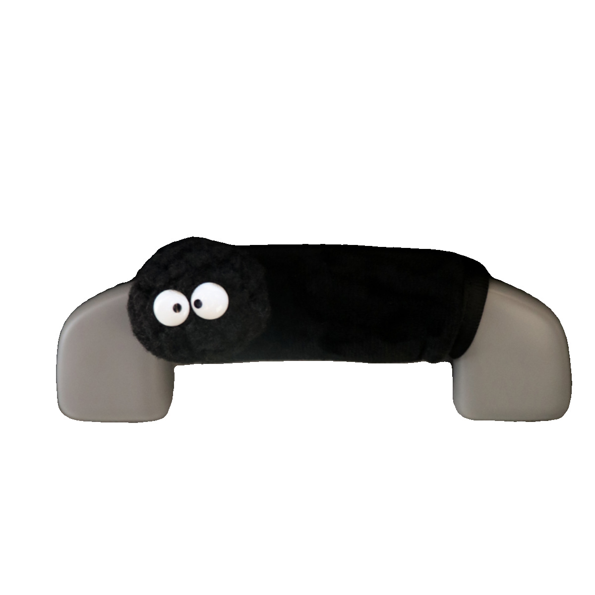 Nuevos productos lindos guantes de tirada de bola de carbón negro guantes de automóviles universales frenos manija de puerta interior cubierta de protección decoración de automóviles