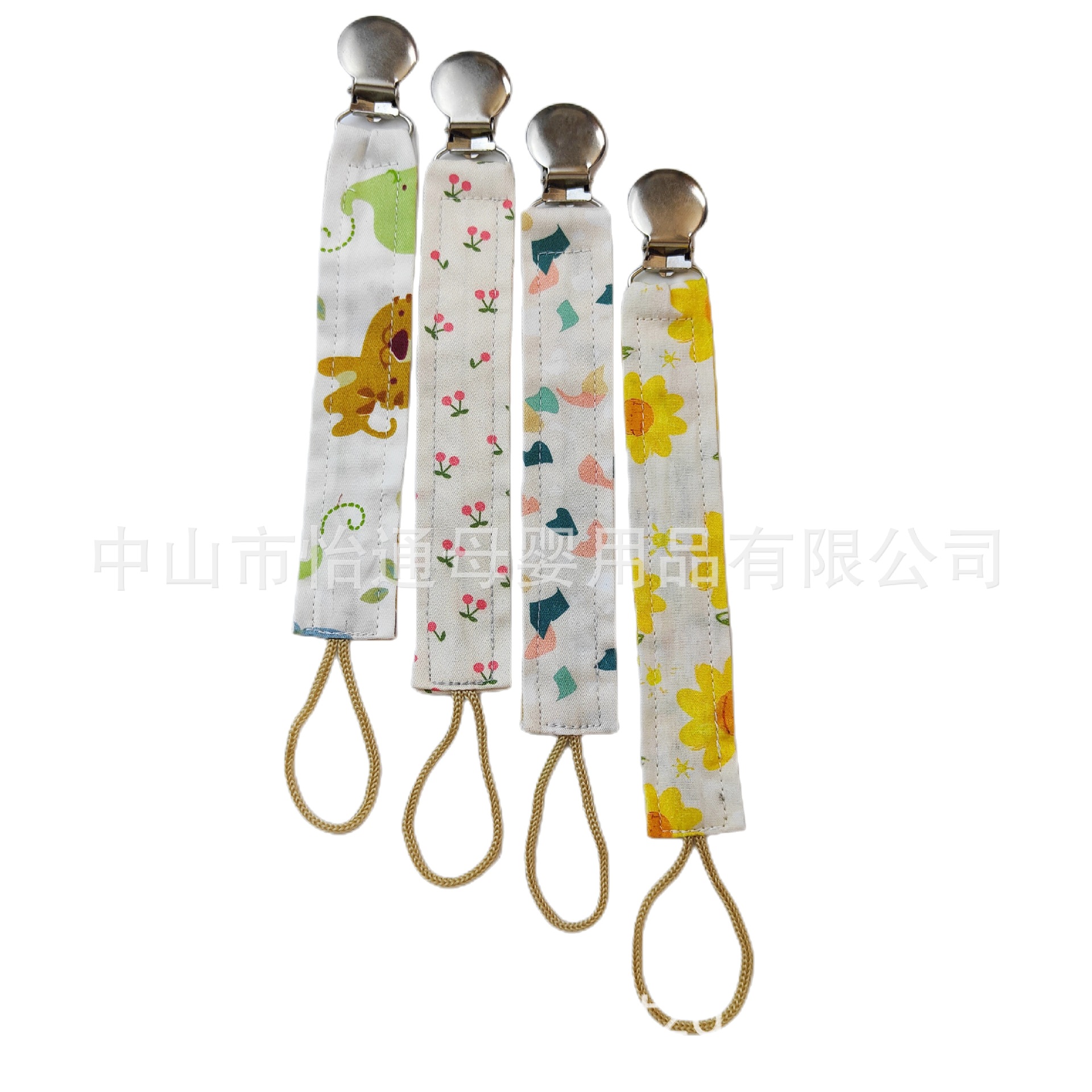 Factory sell spot foreign trade color cotton baby products pacifier chain tooth rubber chain toy rope pacifier belt