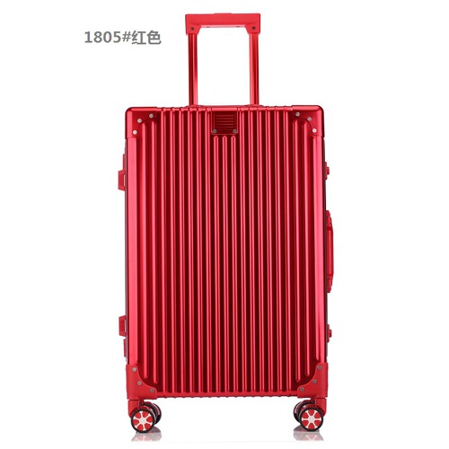 Vintage Style Aluminum-Magnesium Alloy Wheeled Luggage Metal Travel Suitcase with Swivel Wheels Wholesale Suitcase and Bag Dropshipping One Piece