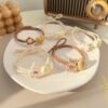 Milk tea, brand hair rope, high quality hair accessory, Korean style, wholesale