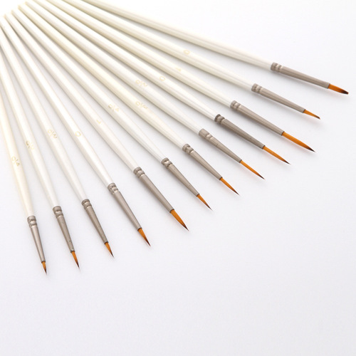 Cross-border 12 nylon fur hook line pens, art watercolor pens, line pens, painting pens