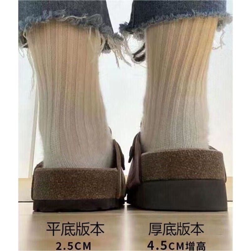 女性用外履きビルケンシュトックシューズ、厚底カジュアル万能スリッポンシューズ、2023春秋人気ソフトソール韓国風フォレストスタイル包頭スリッパ|undefined