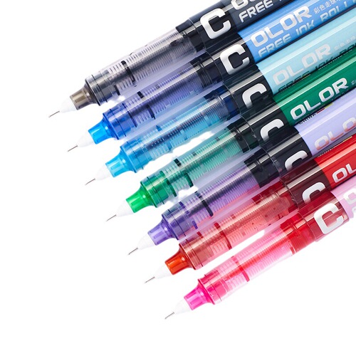 Baixue 159 color straight liquid ball pen 0.28/0.38/0.5 needle tube gel pen signature pen water pen handbook