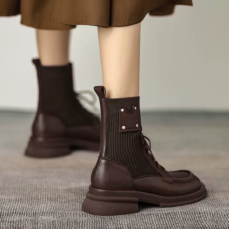 Martens, эластичные полусапожки в английском стиле, британский стиль