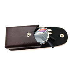 貴老爺摺疊玻璃老花鏡金屬架便捷拉鏈包手機穿皮帶皮盒跑江湖批發