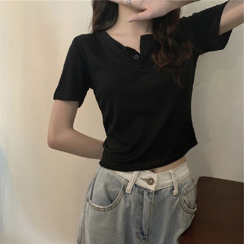 綿の純色のショートシャツを含みます。