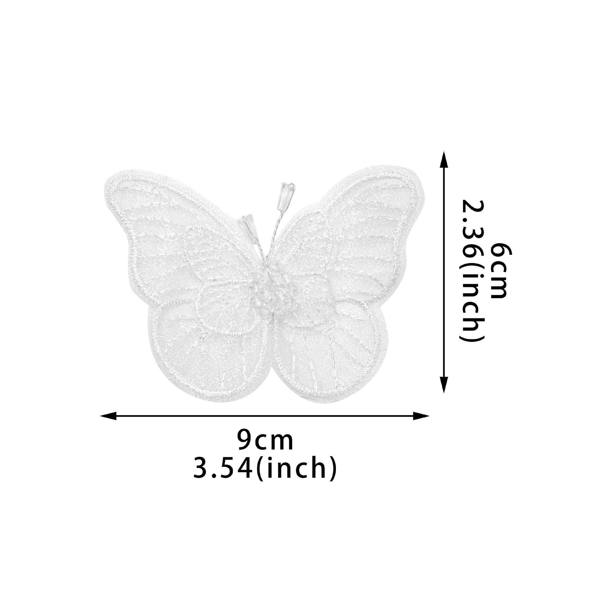 DIY mano clavado cuentas de encaje mariposa tela pegatinas bordadas vestido de boda vestido vestido camisa tocado para el cabello decoración image 6
