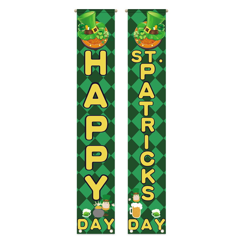 Nueva llegada del día de San Patricio pareado Festival irlandés decoraciones al aire libre interior impresión creativa bandera