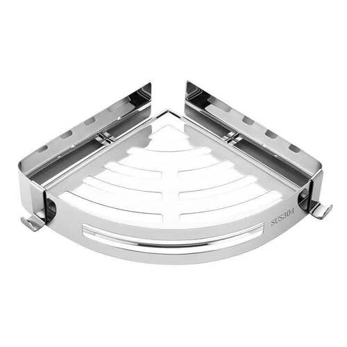 Cross-border exclusive 304 stainless steel no-drilling triangular stand corner shelf bathroom kitchen corner hanging rack storage display shelf