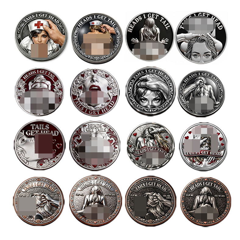 Foreign trade sexy coin commemorative coins, wholesale commemorative medals for independent sites, sexy girl 3D relief gold coins, cross-border Foreign trade sexy coin commemorative coins, wholesale commemorative medals for independent sites, sexy girl 3D relief gold coins, cross-border