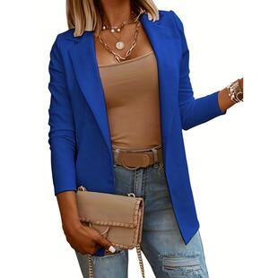 H 56640 Casual Solid Color Women's Blazer ���e��ɫ���b