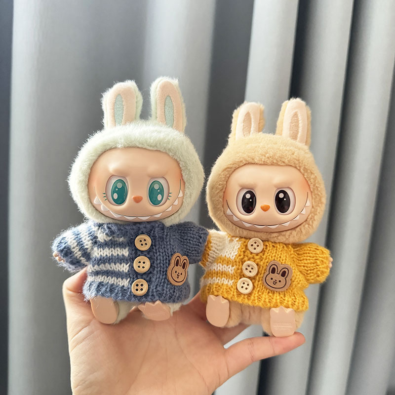 仅衣服] 一二代钥匙扣La布布衣服挂件拉布布坐坐派对熊标围巾帽子|undefined