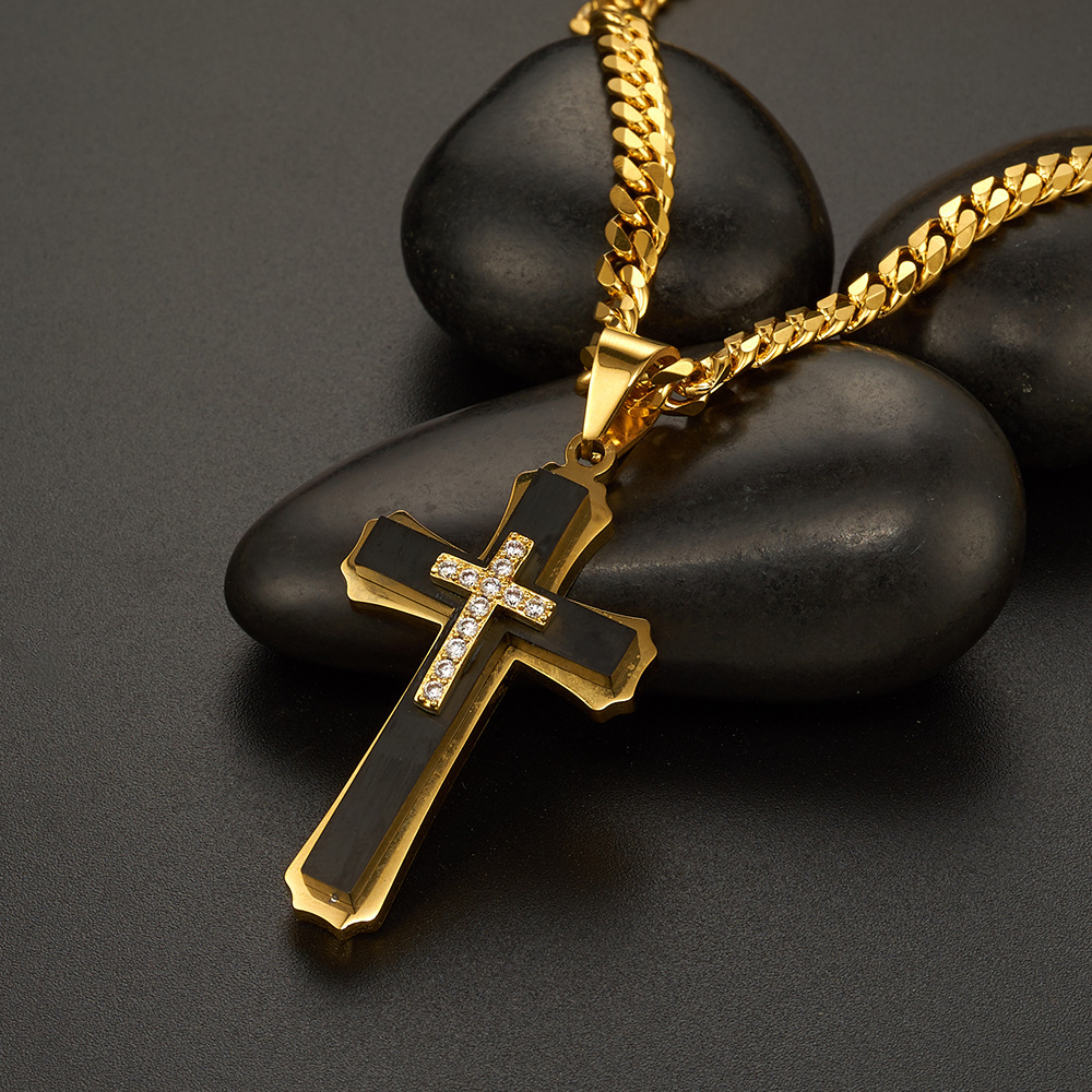 20g Weight 304 Stainless Steel Pendant Material Zircon Inlay Material Pendant Necklace Classification 304 Stainless Steel Chain Material 1 Piece Quantity Holiday, Daily Occasion 304 Stainless Steel Material Cross Pattern Unisex Gender Inlay Design Basic, Modern Style, Classic Style Style Basic Modern Style Classic Style Cross 304 Stainless Steel Inlay Zircon Unisex Pendant Necklace 22