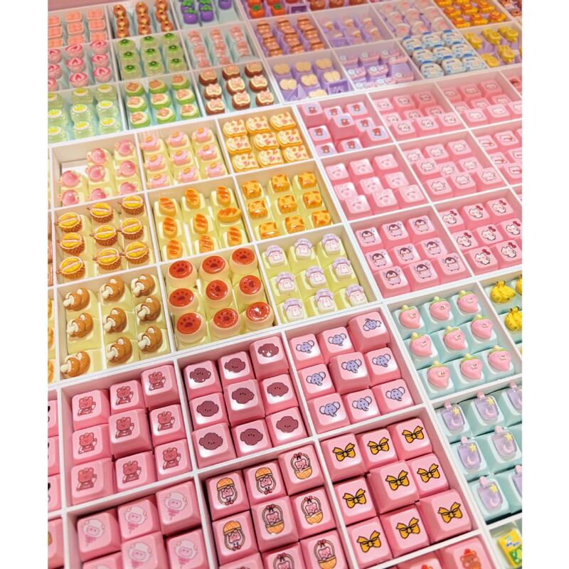 Jimi Society Macaron Color DIY Personalized Mechanical Keyboard Keycaps Finger Press Single-Key Stress Relief Toy