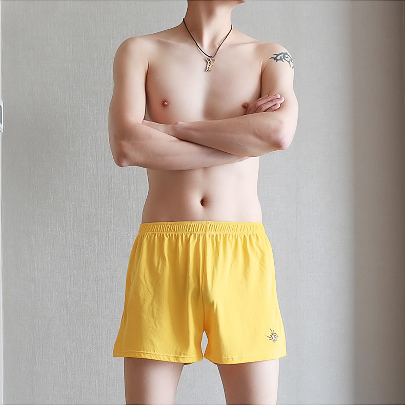 Pantalones interiores de algodón 100% de algodón para hombres deportivos de alta calidad de cuatro ángulos planos pantalones cortos de ángulo plano procesamiento personalizado