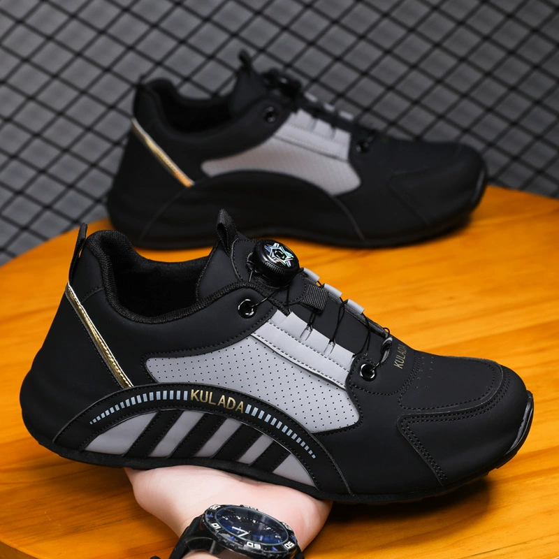Мужские туфли на шнуровке, дышащие мужские кроссовки, универсальные кроссовки с поворотной пряжкой, дышащие и удобные для мужчин.