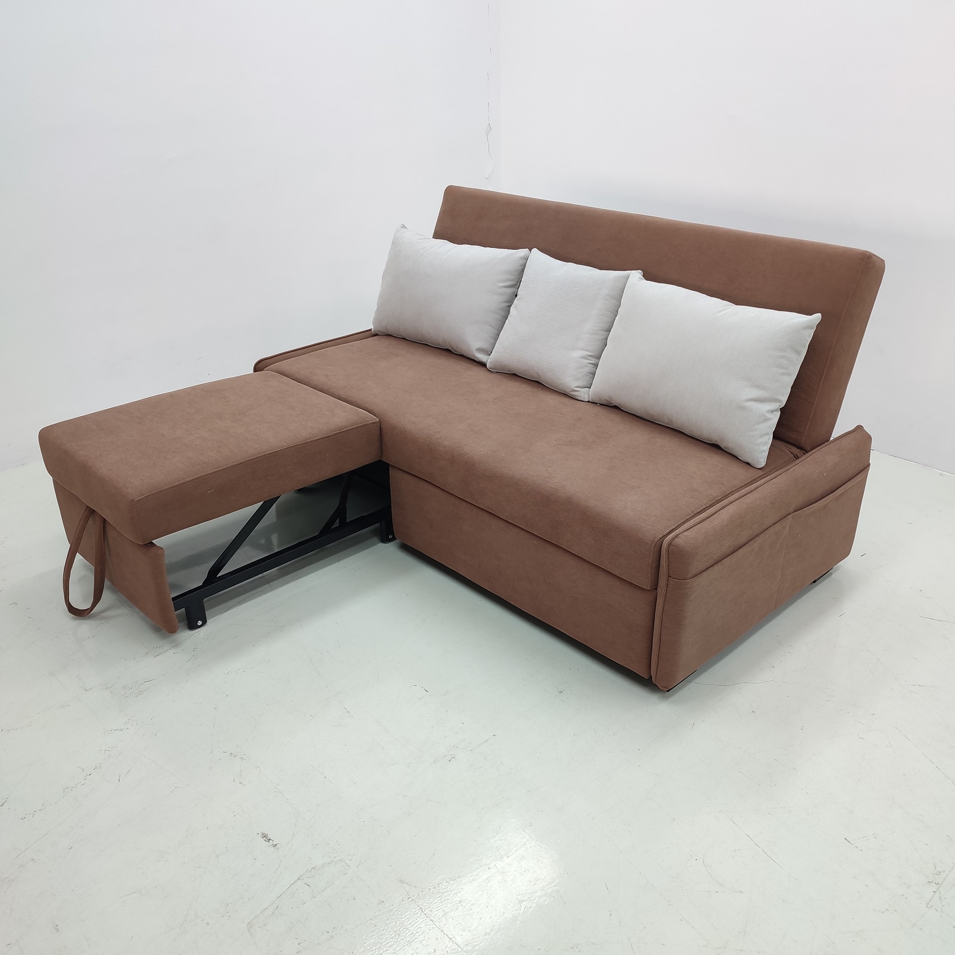 Sofá cama multifuncional moderno y simple, tela de tecnología de doble propósito, sofá sin lavado escondido.