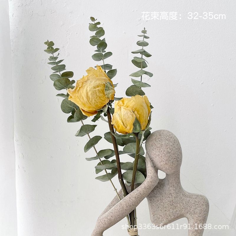 Flores secas reales, figuras artísticas, decoración de escritorio para el hogar, decoración de gabinetes de entrada, decoración minimalista estilo ins para salones de manicura