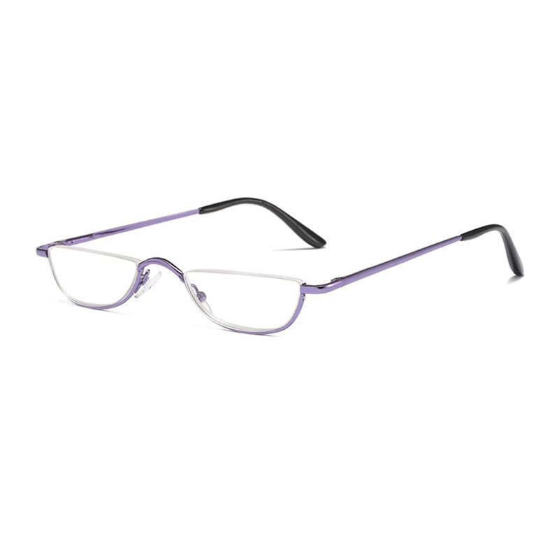 遠近両用老眼鏡、女性用半円形老眼鏡、折りたたみ式携帯用メタルフレーム老眼鏡、高齢者向け|undefined