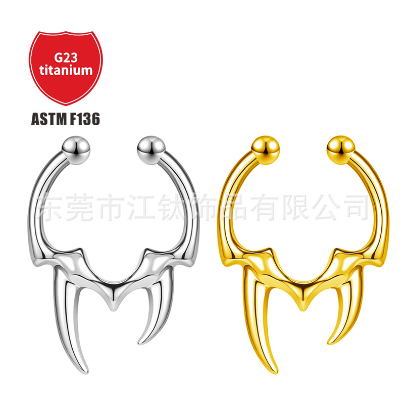 Pointed titanium steel lip stud product view