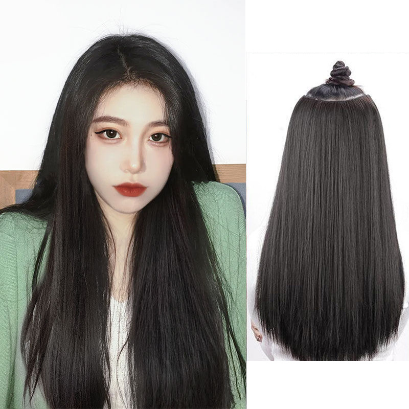 Rideau en fil de poisson long et droit en cheveux synthétiques_voghion.com