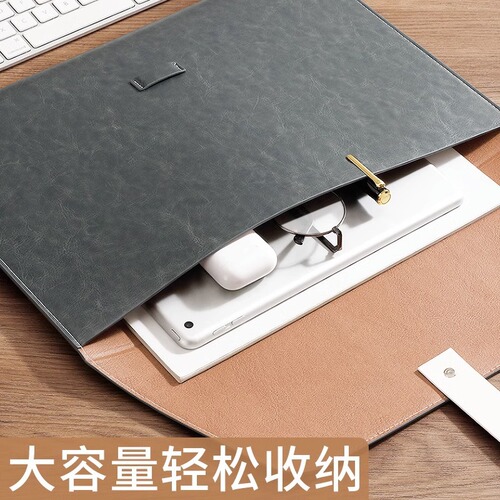 Leather document bag business office portable briefcase a4 large capacity storage information bag order wholesale purchase and printing