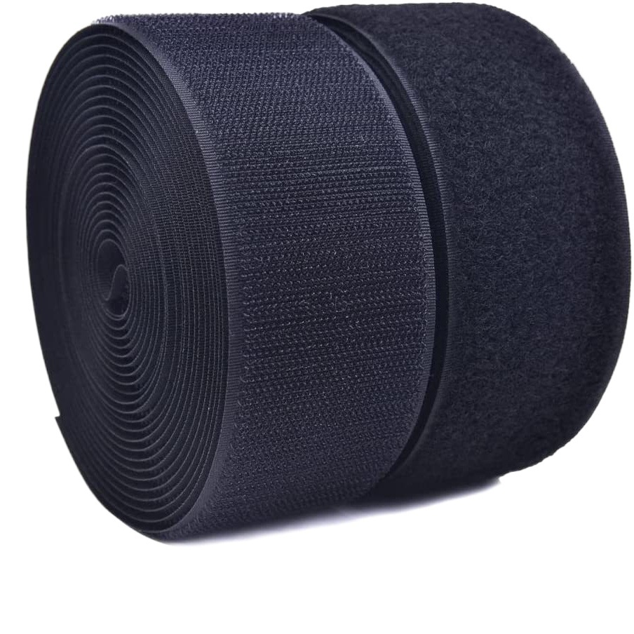 C-grado mezclado Velcro coser ropa bolsa de zapatos accesorios hebilla adhesiva color blanco y negro gancho superficie de lana hebilla adhesiva