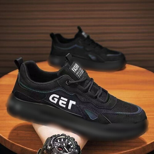 Autumn Leather Men's Shoes Breathable Work Shoes Men's Fashion Shoes Anti-slip Sports Shoes Casual Board Shoes Comfortable Leisure Shoes